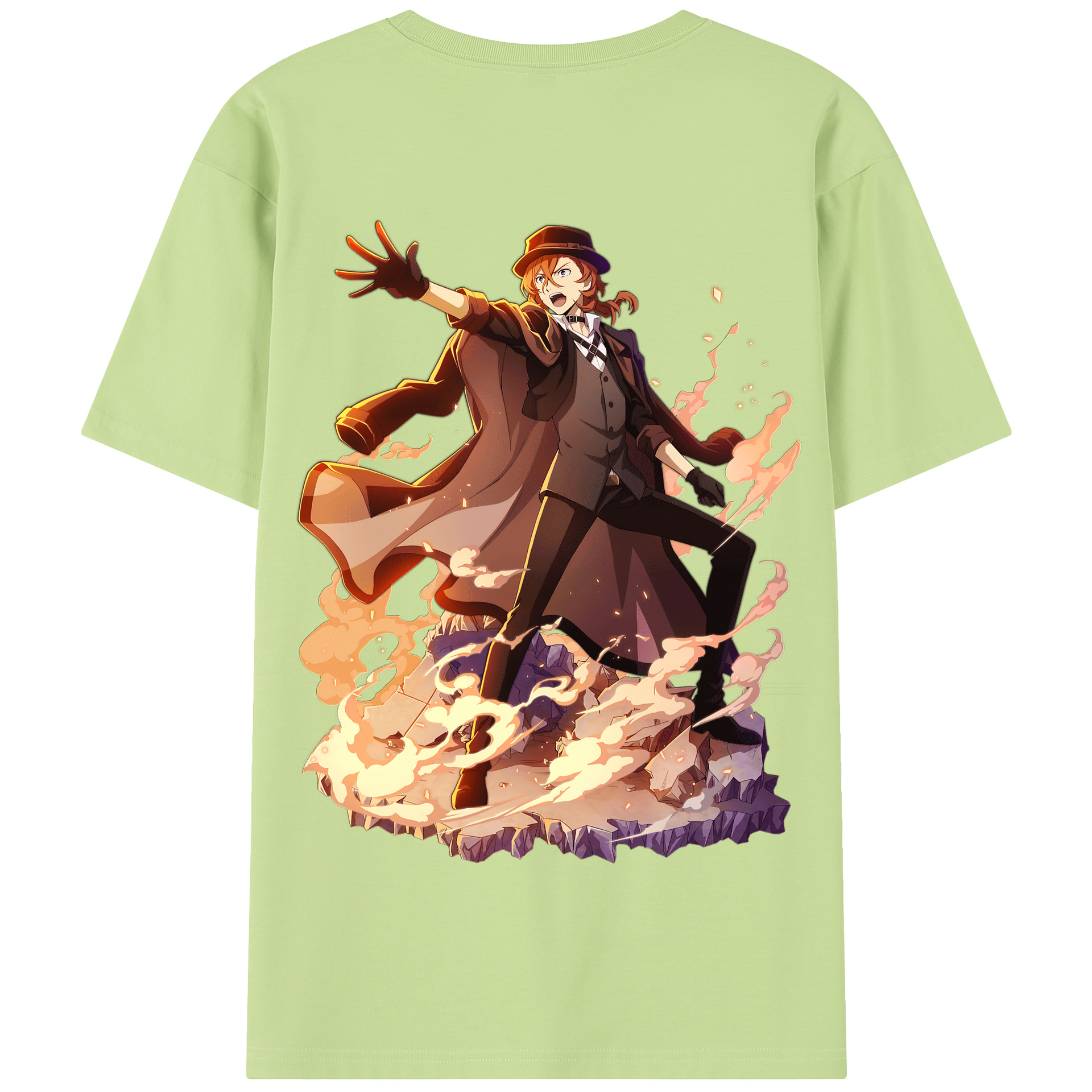 （画像用） 文豪ストレイドッグス Bungo Stray Dogs 綿100％半袖Tシャツ（背面プリント）